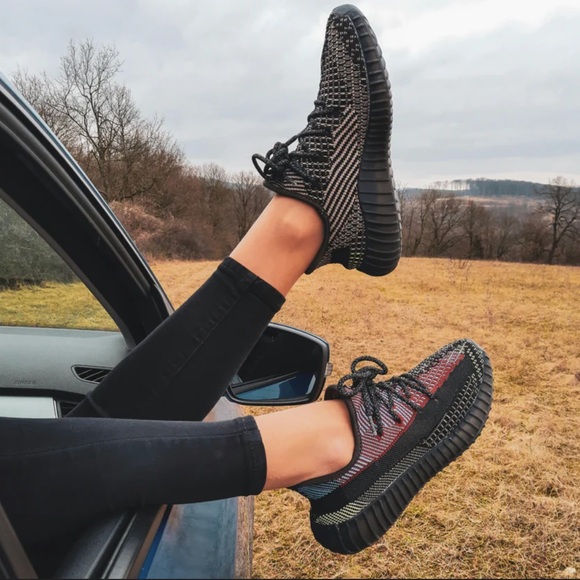 Adidas Yeezy Boost 350 V2 Kids Sneakers - Brown and Cream - Picture 9 of 9